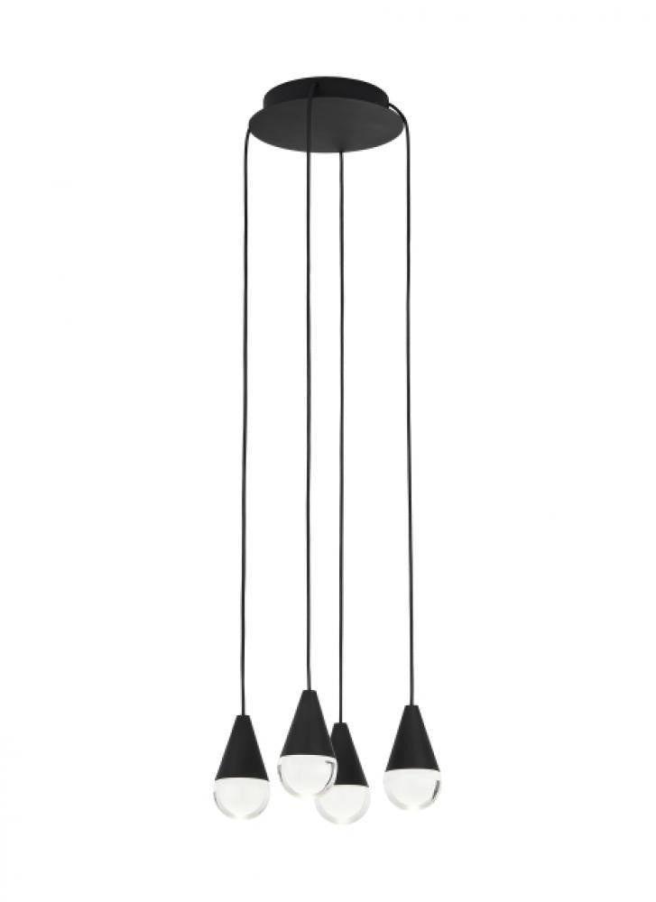 Visual Comfort Modern Cupola Chandelier Nightshade Black