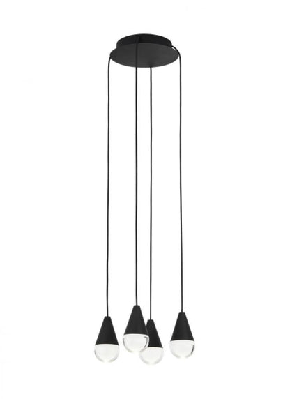 Visual Comfort Modern Cupola Chandelier Nightshade Black