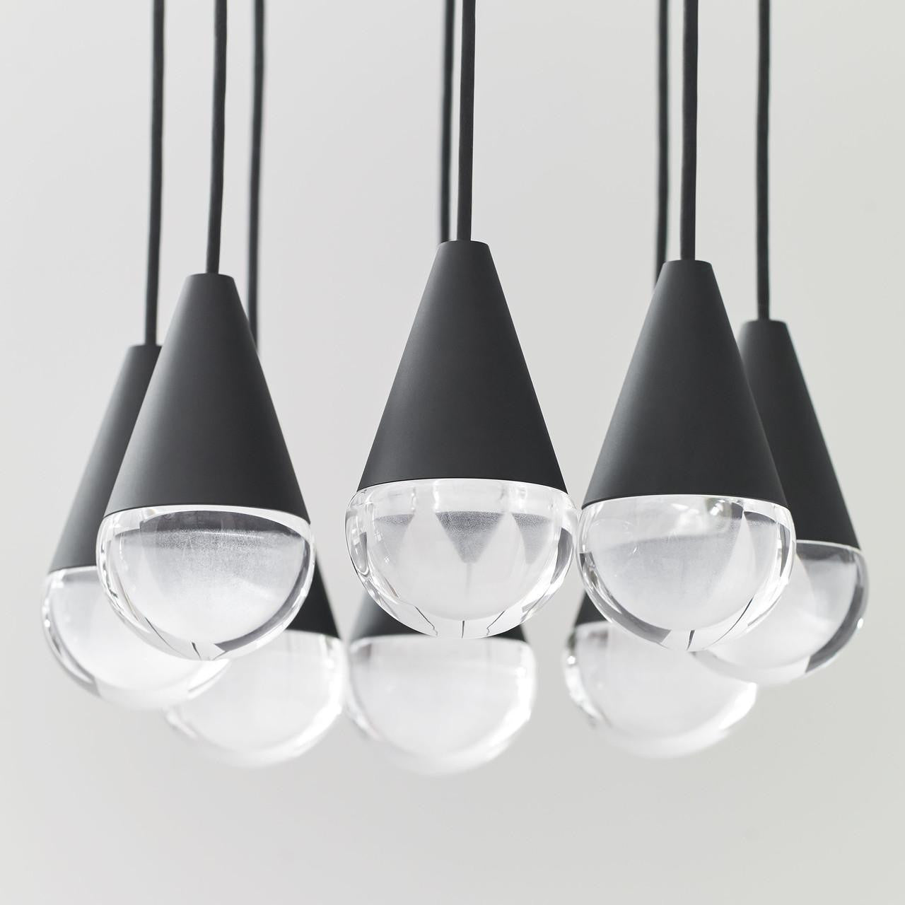 Visual Comfort & Co. Modern Collection Cupola Chandelier, 8-Light, LED, Nightshade Black, 10.5"L (700TRSPCPA8RB-LED930 70PGDJ9)