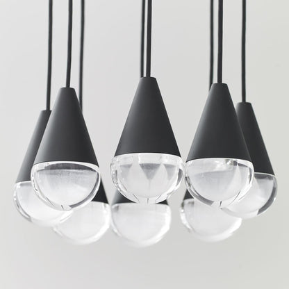 Visual Comfort & Co. Modern Collection Cupola Chandelier, 8-Light, LED, Nightshade Black, 10.5"L (700TRSPCPA8RB-LED930 70PGDJ9)