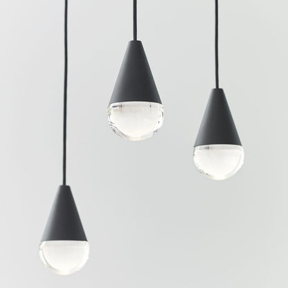 Visual Comfort & Co. Modern Collection Cupola Chandelier, 8-Light, LED, Nightshade Black, 10.5"L (700TRSPCPA8RB-LED930 70PGDJ9)