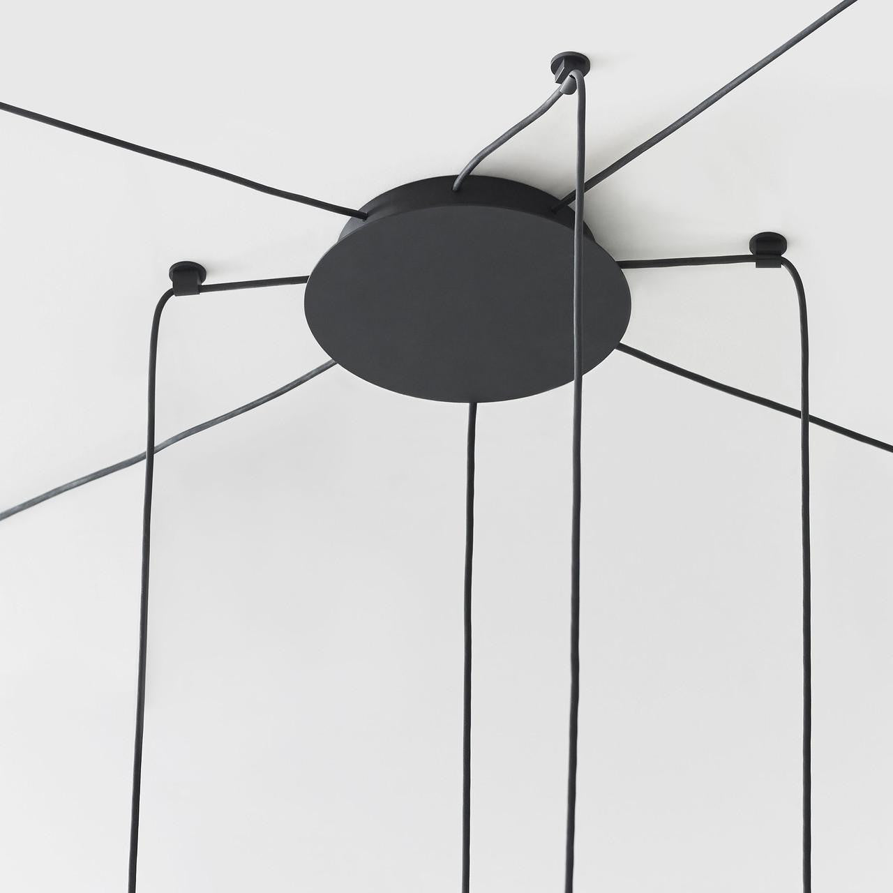 Visual Comfort & Co. Modern Collection Cupola Chandelier, 8-Light, LED, Nightshade Black, 10.5"L (700TRSPCPA8RB-LED930 70PGDJ9)