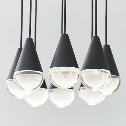 Visual Comfort & Co. Modern Collection Cupola Chandelier, 8-Light, LED, Nightshade Black, 10.5"L (700TRSPCPA8RB-LED930 70PGDJ9)