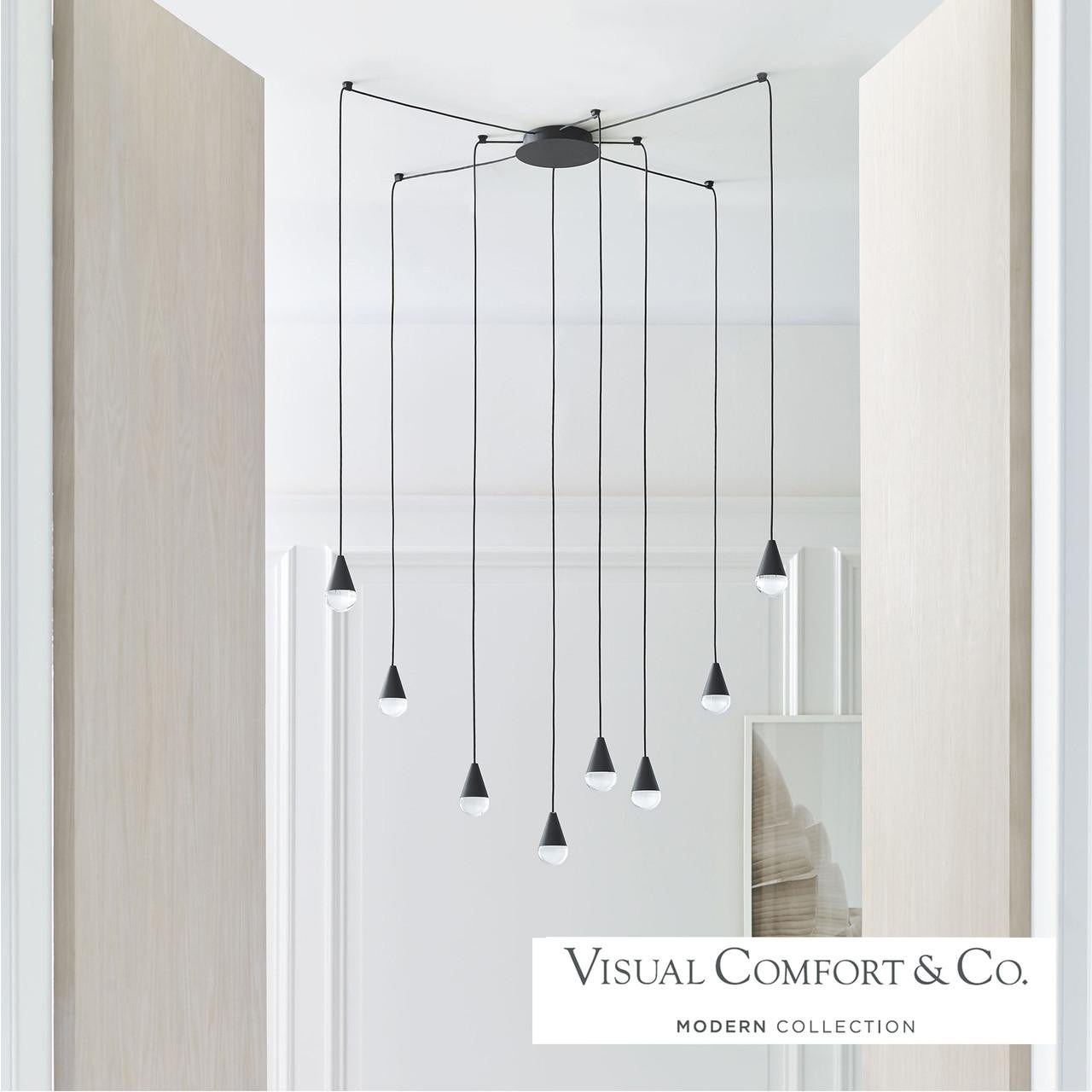 Visual Comfort Modern Cupola Light Chandelier Natural Brass
