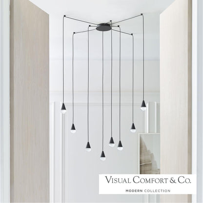 Visual Comfort Modern Cupola Light Chandelier Natural Brass