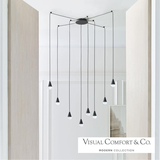 Visual Comfort Modern Cupola Light Chandelier Natural Brass