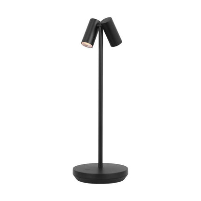 Visual Comfort Modern Doppia Accent Rechargeable Table Lamp Black
