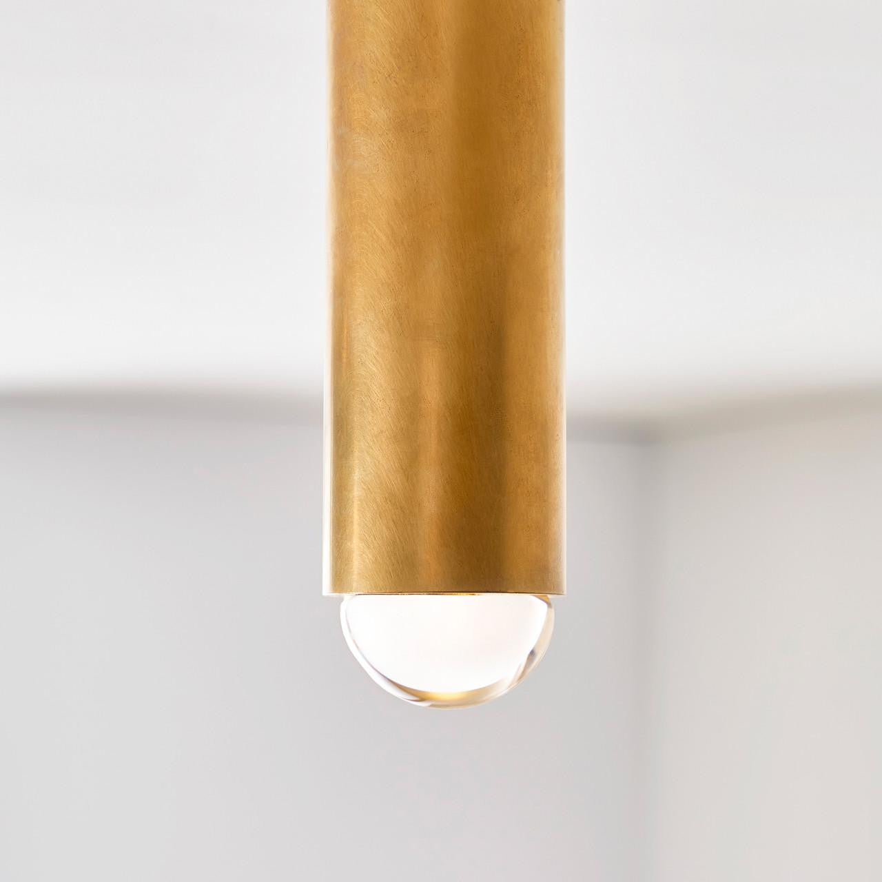 Visual Comfort & Co. Modern Collection Ebell Medium Flush Mount, 1-Light, LED, Natural Brass, 9.7"H (700FMEBL10NB-LED927 70PGEHC)