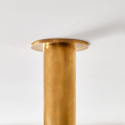 Visual Comfort & Co. Modern Collection Ebell Medium Flush Mount, 1-Light, LED, Natural Brass, 9.7"H (700FMEBL10NB-LED927 70PGEHC)
