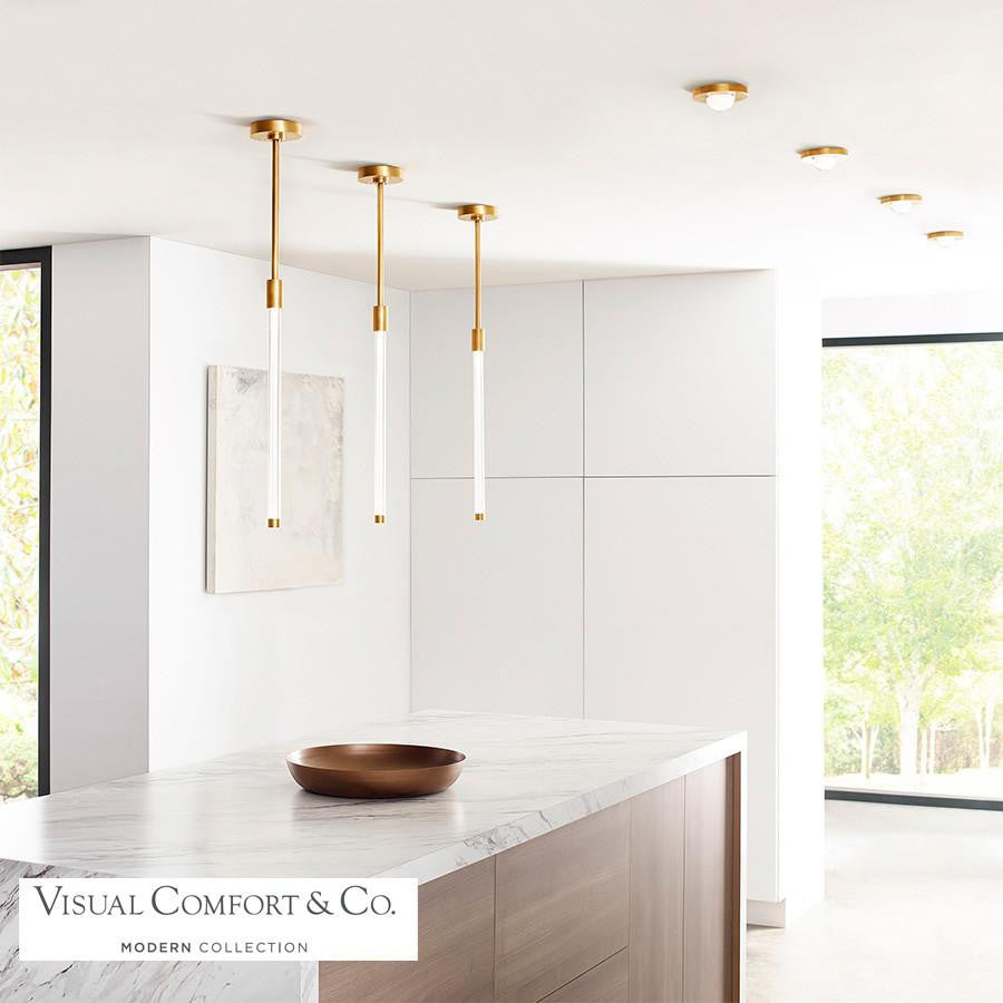 Visual Comfort Modern Ebell Mini Flush Mount Dark Bronze