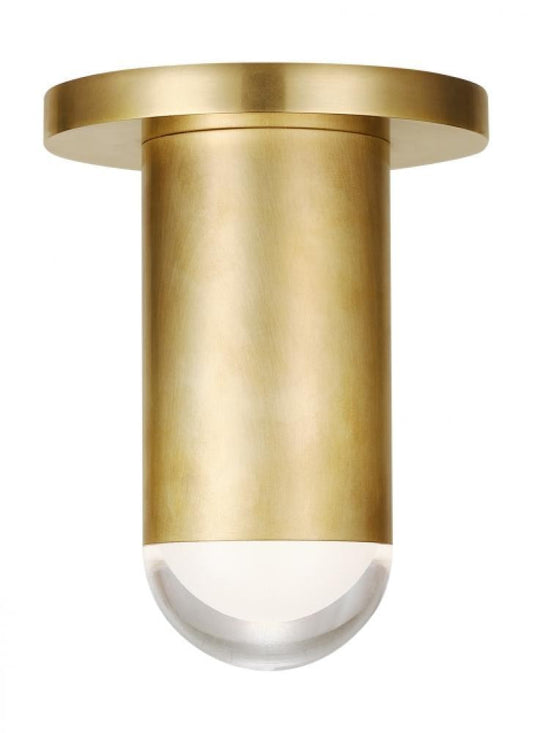 Visual Comfort Modern Ebell Small Flush Mount Natural Brass