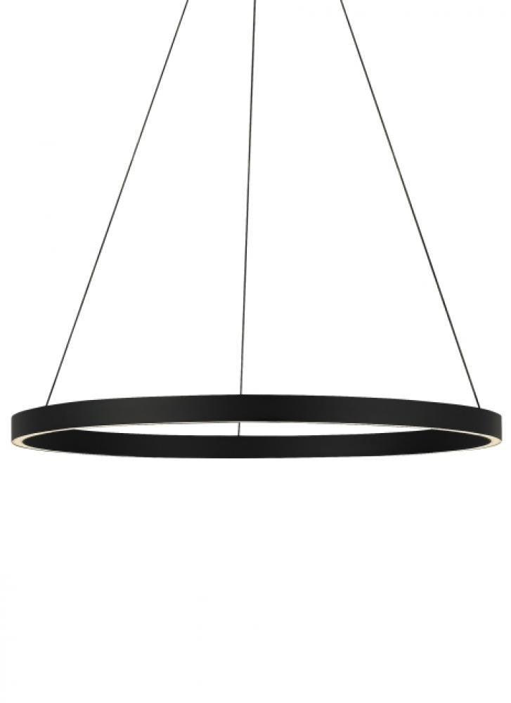 Visual Comfort & Co. Modern Collection Fiama Suspension, 1-Light, LED, Black, 30"W (700FIA30B-LED935 70PKE8Y)