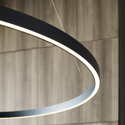 Visual Comfort & Co. Modern Collection Fiama Suspension, 1-Light, LED, Black, 48"W (700FIA48B-LED930 70PDJRW)