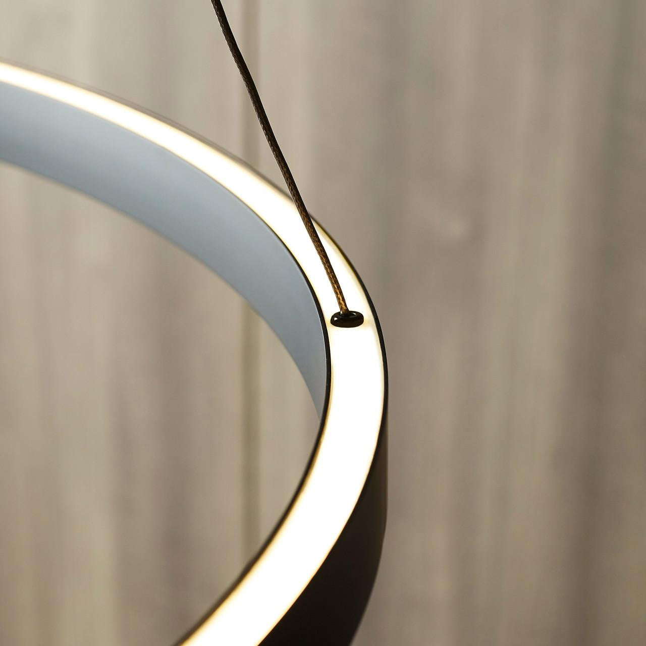 Visual Comfort & Co. Modern Collection Fiama Suspension, 1-Light, LED, Black, 48"W (700FIA48B-LED930 70PDJRW)