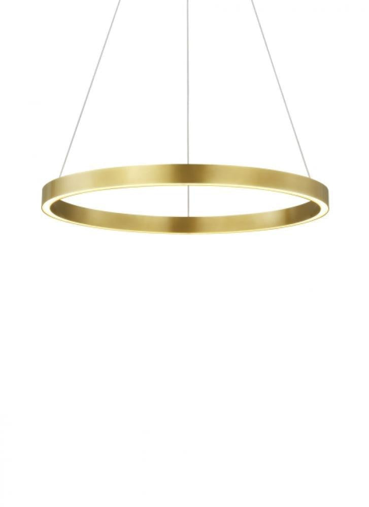 Visual Comfort & Co. Modern Collection Fiama Suspension, 1-Light, LED, Plated Brass, 24"L (700FIA24BR-LED935 70PKE8W)