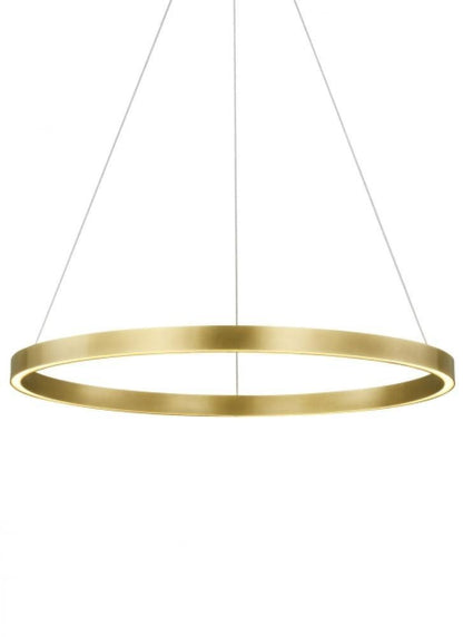 Visual Comfort & Co. Modern Collection Fiama Suspension, 1-Light, LED, Plated Brass, 30"W (700FIA30BR-LED935 70PKE8Z)