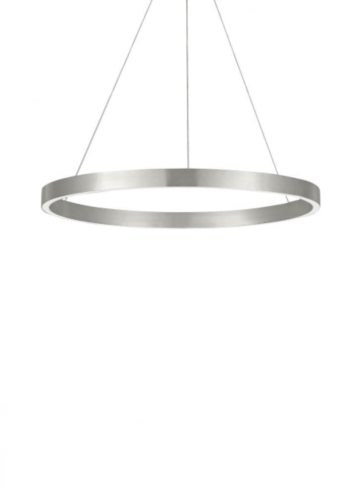 Visual Comfort & Co. Modern Collection Fiama Suspension, 1-Light, LED, Satin Nickel, 24"L (700FIA24S-LED935 70PKE8X)