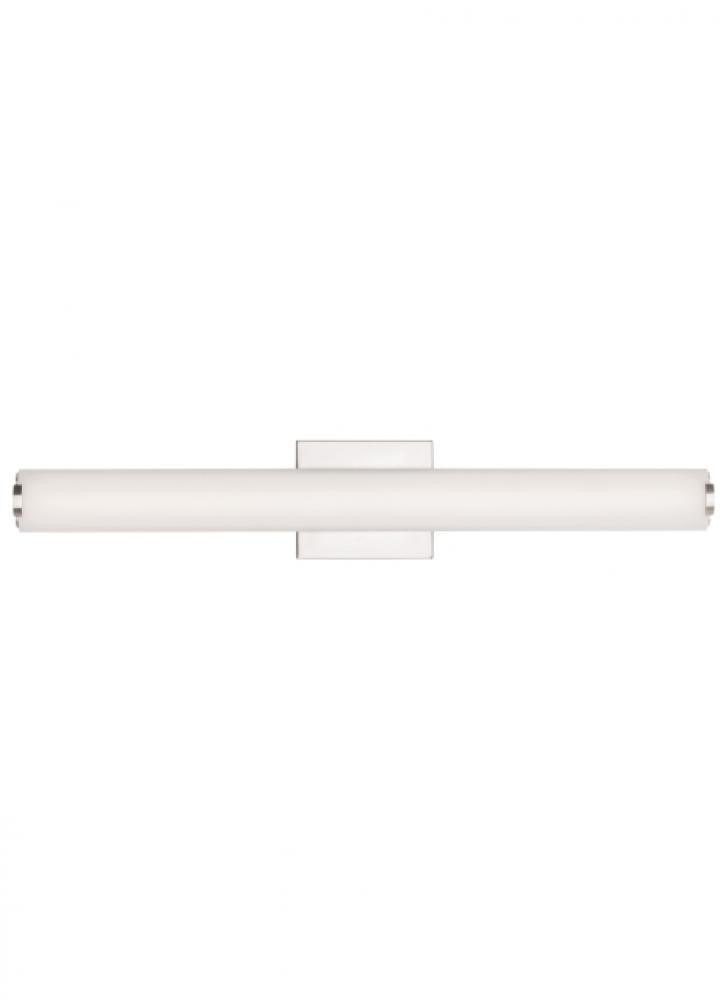 Visual Comfort & Co. Modern Collection Finn Bath Vanity, 1-Light, LED, Satin Nickel, 25"L (700BCFINN24S-LED935 70PKE98)