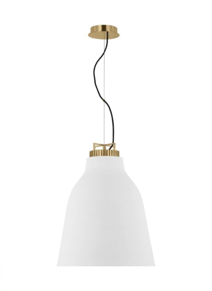 Visual Comfort Modern Forge Large Tall Pendant Natural Brass