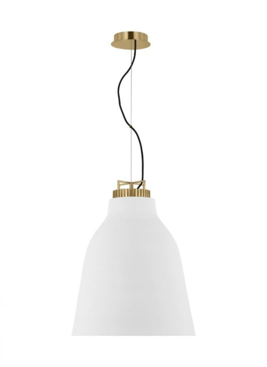 Visual Comfort Modern Forge Large Tall Pendant Natural Brass
