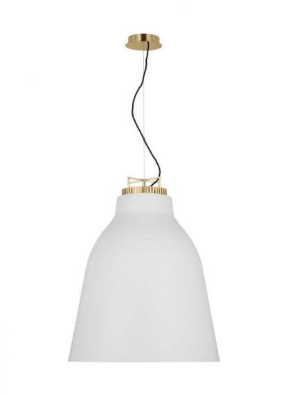 Visual Comfort Modern Forge X-Large Tall Pendant Natural Brass