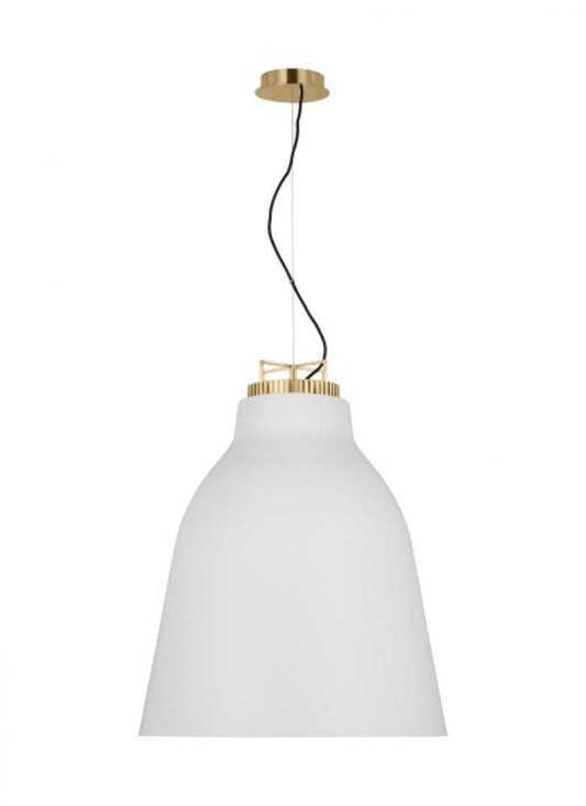 Visual Comfort Modern Forge X-Large Tall Pendant Natural Brass
