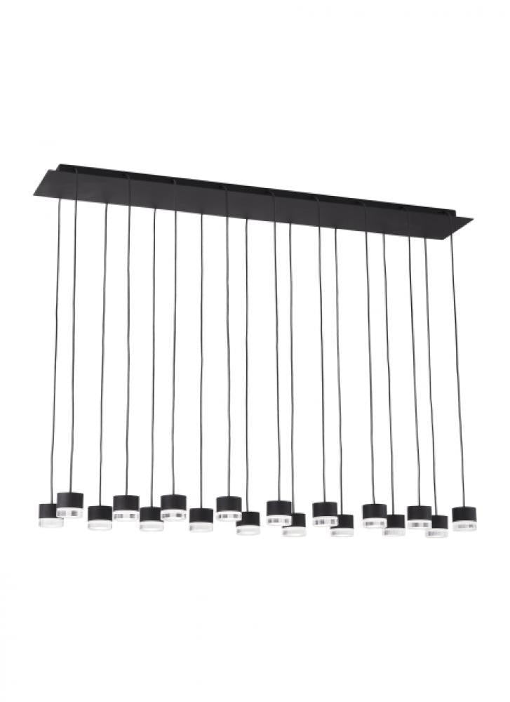 Visual Comfort Modern Gable Ceiling Chandelier Nightshade Black