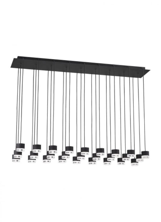 Visual Comfort Modern Gable Ceiling Chandelier Nightshade Black
