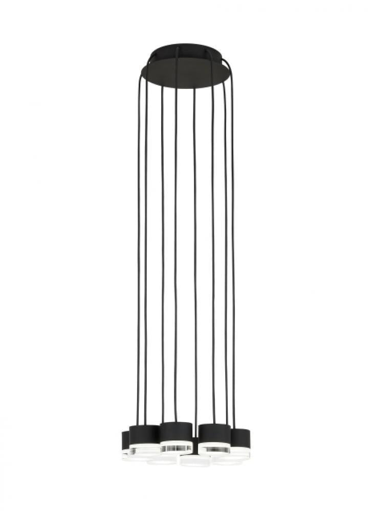 Visual Comfort Modern Gable Ceiling Chandelier Nightshade Black