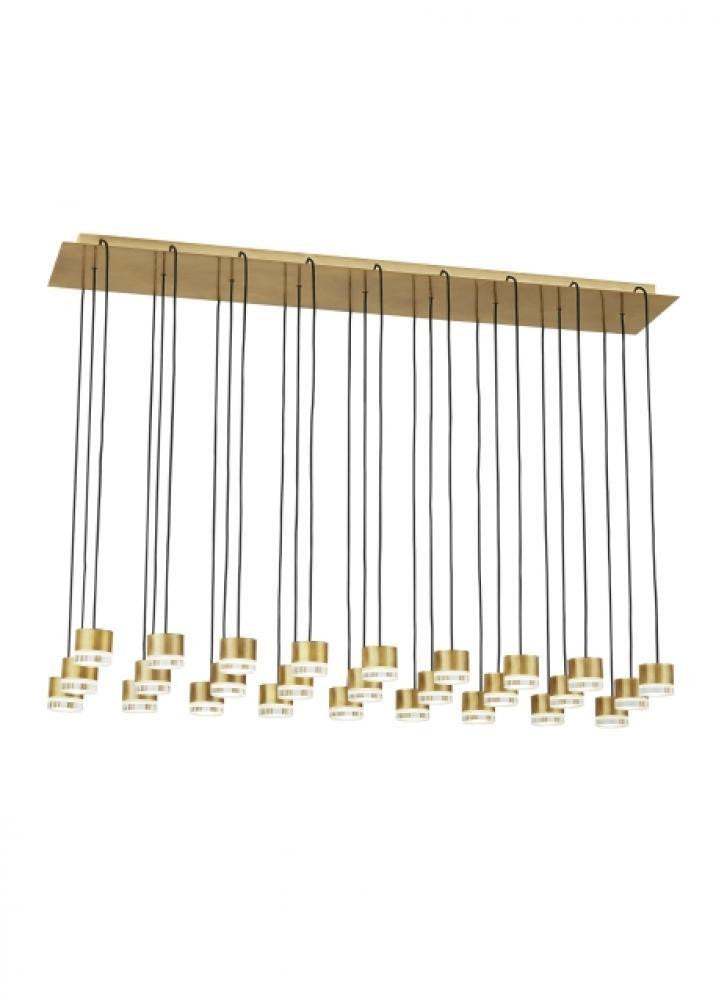 Visual Comfort & Co. Modern Collection Gable Chandelier, 27-Light, LED, Natural Brass, 44.5"L (700TRSPGBL27TNB-LED930277 70PGDK8)