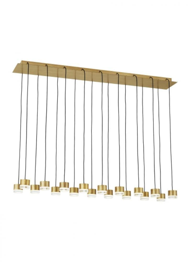 Visual Comfort Modern Gable Light Chandelier Natural Brass
