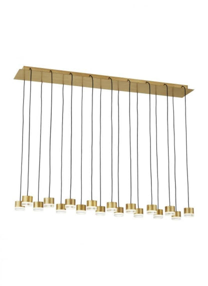 Visual Comfort Modern Gable Light Chandelier Natural Brass