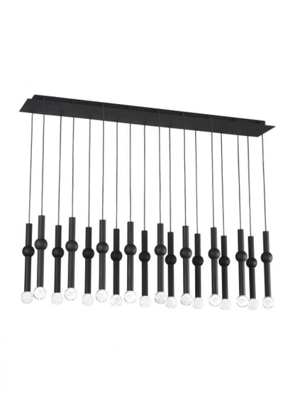 Visual Comfort Modern Guyed Ceiling Chandelier Natural Brass