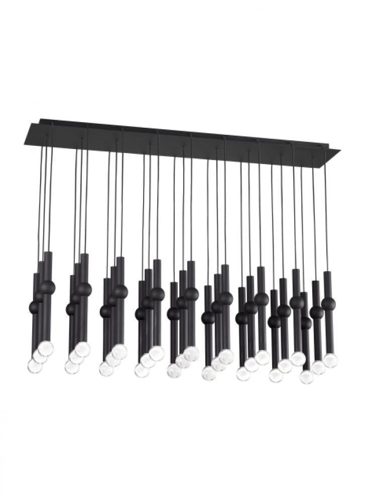 Visual Comfort Modern Guyed Ceiling Chandelier Natural Brass