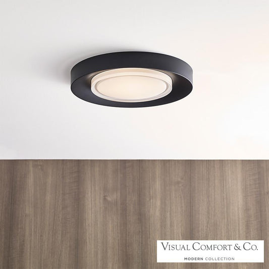 Visual Comfort Modern Hilo Flush Mount Brass