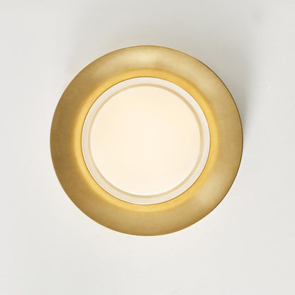 Visual Comfort & Co. Modern Collection Hilo Flush Mount, 1-Light, LED, Brass, 16.6"W (700FMHLO16NB-LED927 70PDJT6)