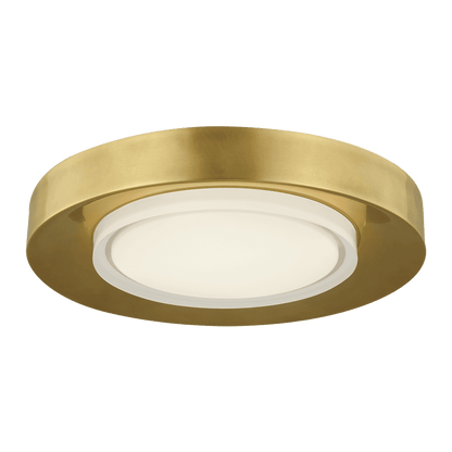 Visual Comfort & Co. Modern Collection Hilo Flush Mount, 1-Light, LED, Brass, 16.6"W (700FMHLO16NB-LED927 70PDJT6)