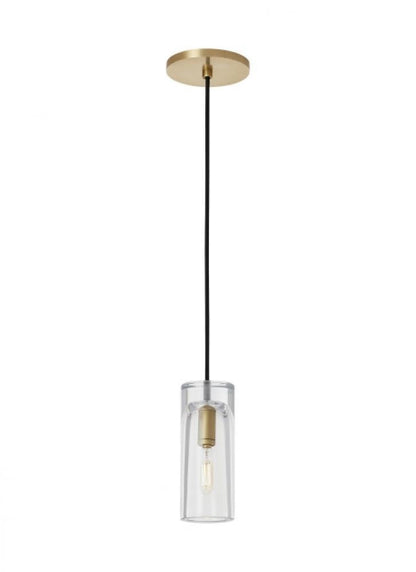 Visual Comfort Modern Horizon Small Accent Pendant Natural Brass