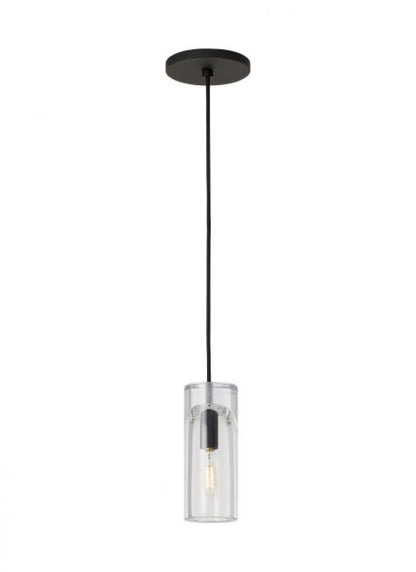 Visual Comfort Modern Horizon Small Accent Pendant Nightshade Black