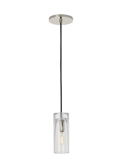 Visual Comfort Modern Horizon Small Accent Pendant Polished Nickel