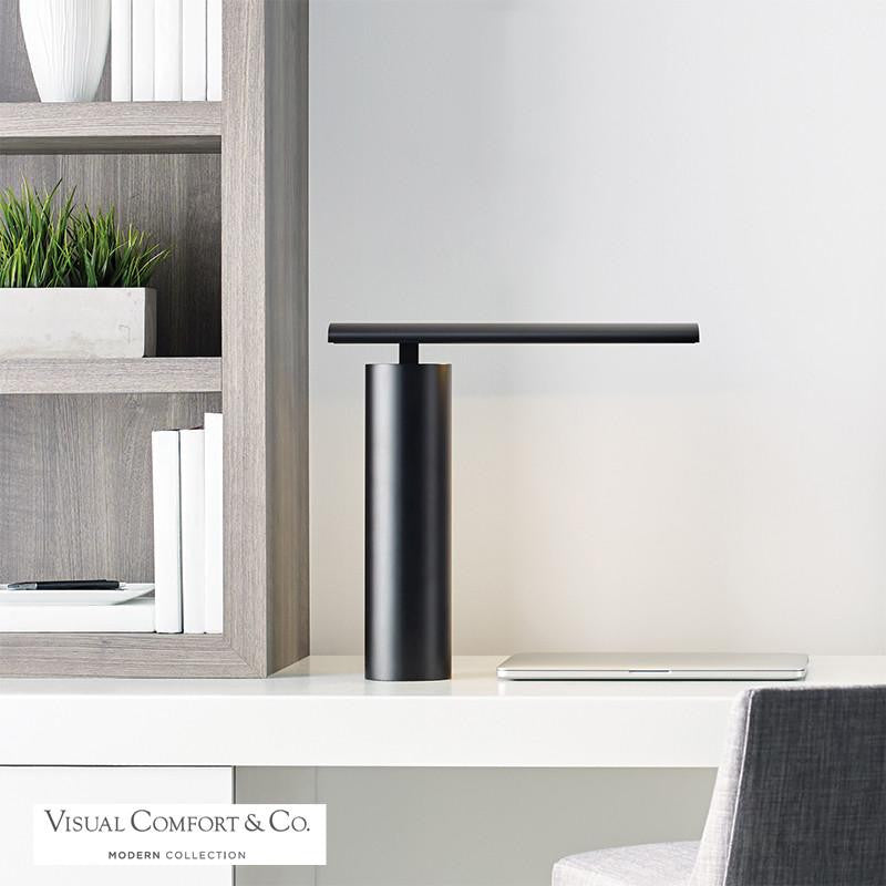 Visual Comfort & Co. Modern Collection Kadia Table Lamp, 1-Light, LED, Black, 16.4"H (700PRTKDA16B-LED927 70PDJR8)