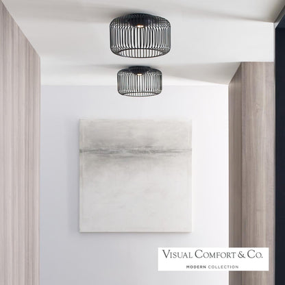 Visual Comfort Modern Kai Flush Mount Brass
