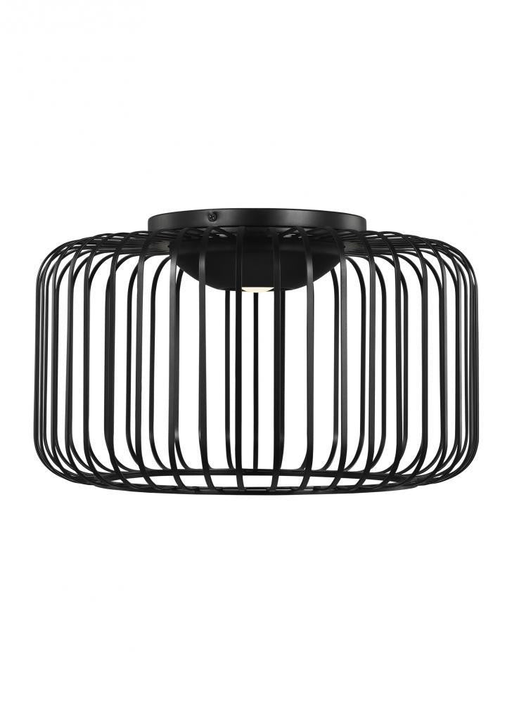 Visual Comfort Modern Kai Flush Mount Black