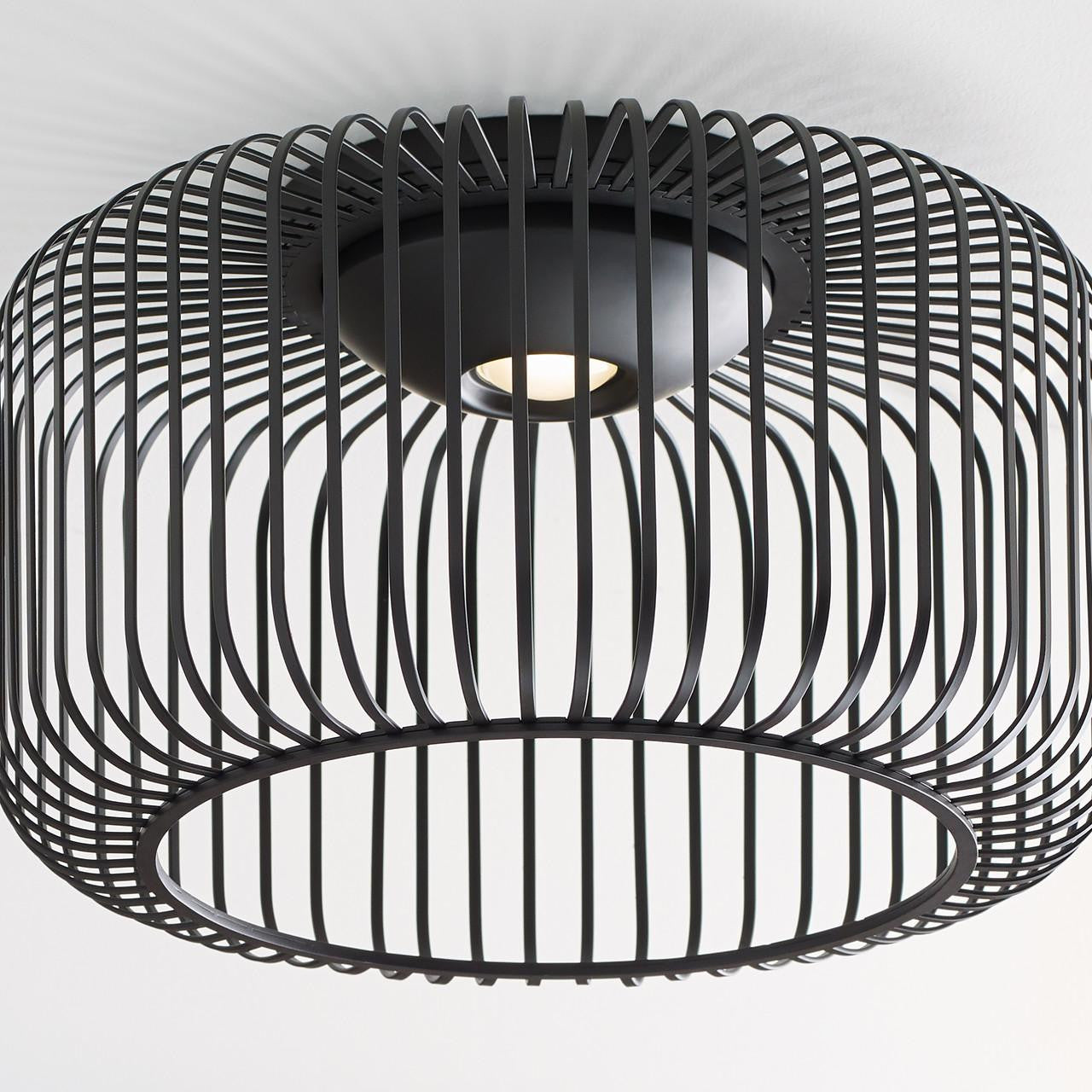 Visual Comfort & Co. Modern Collection Kai Flush Mount, 1-Light, LED, Black, 15"W (700FMKAI15B-LED930 70PDJT8)