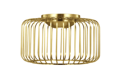 Visual Comfort & Co. Modern Collection Kai Flush Mount, 1-Light, LED, Brass, 15"W (700FMKAI15BR-LED930 70PDJT9)