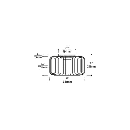 Visual Comfort & Co. Modern Collection Kai Flush Mount, 1-Light, LED, Brass, 15"W (700FMKAI15BR-LED930 70PDJT9)