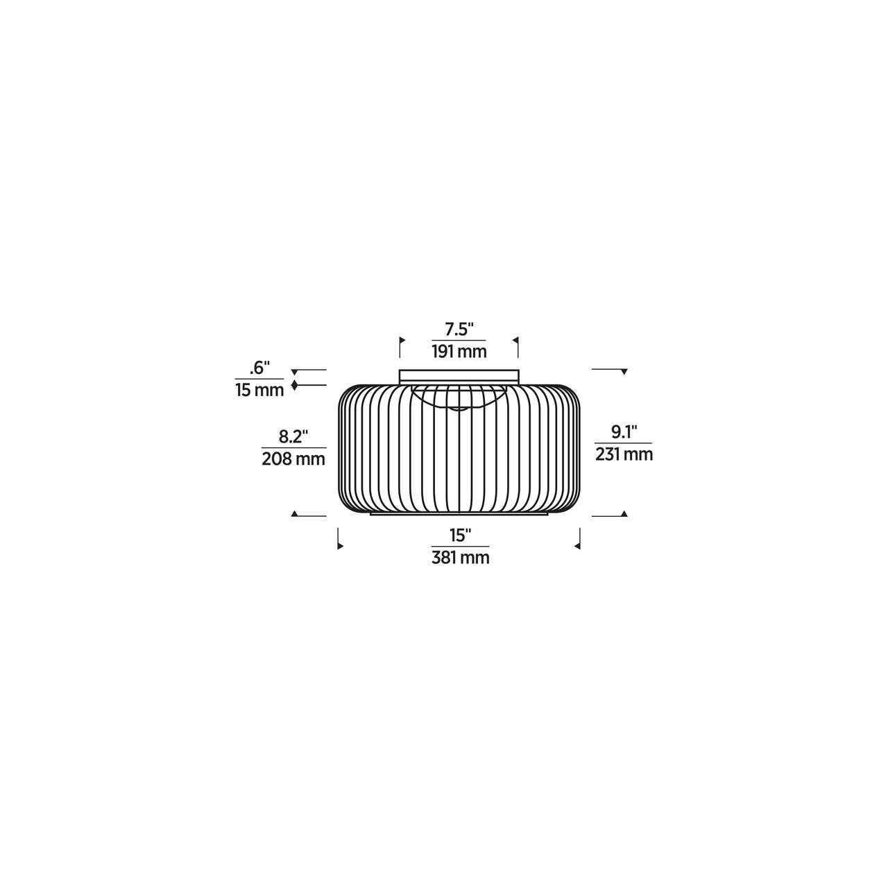 Visual Comfort & Co. Modern Collection Kai Flush Mount, 1-Light, LED, Matte White, 15"W (700FMKAI15W-LED930 70PGEHM)