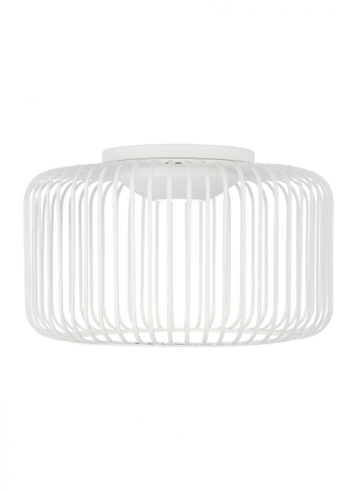 Visual Comfort & Co. Modern Collection Kai Flush Mount, 1-Light, LED, Matte White, 15"W (700FMKAI15W-LED930 70PGEHM)