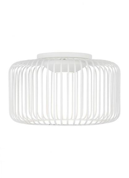 Visual Comfort & Co. Modern Collection Kai Flush Mount, 1-Light, LED, Matte White, 15"W (700FMKAI15W-LED930 70PGEHM)