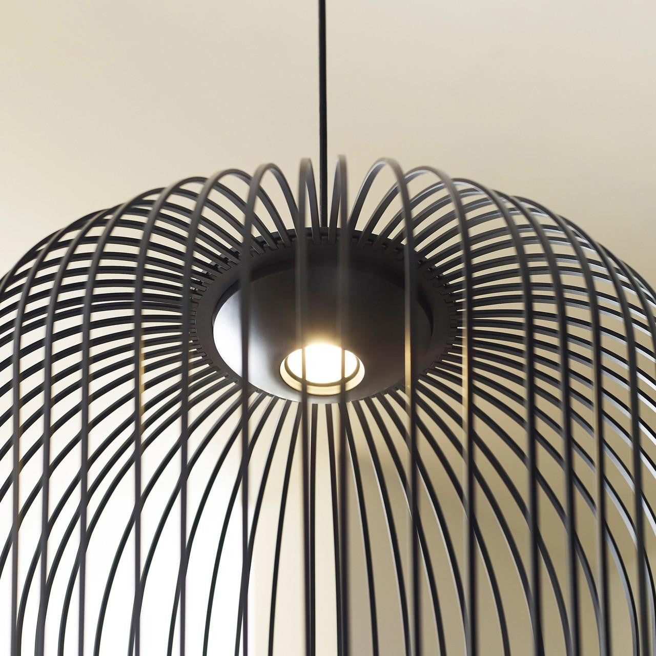 Visual Comfort & Co. Modern Collection Kai Pendant, 1-Light, LED, Black, 26.4"H (700TDKAI2B-LED930 70PDFRQ)